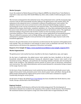 Power Tools Market Research Report - Global Forecast till 2025