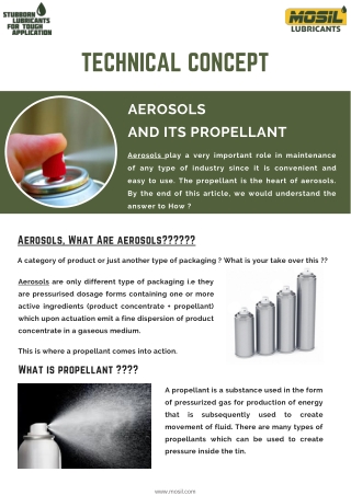 Aerosol and It’s Propellant | Types of Propellants