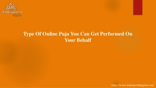 Type Of Online Puja You Can Get Performed On Your Behalf
