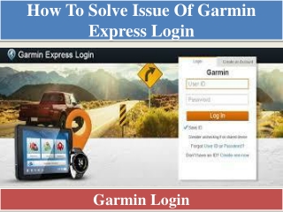 How to solve issue of Garmin Express login