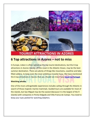 6 Top attractions in Azores – not to miss