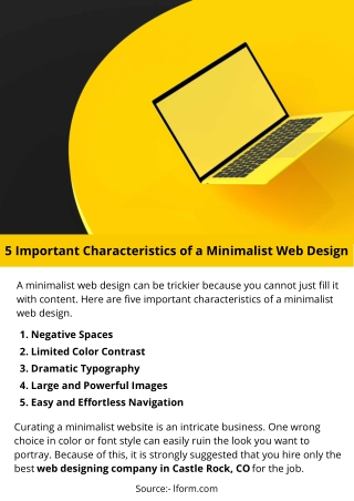 5 Important Characteristics of a Minimalist Web Design