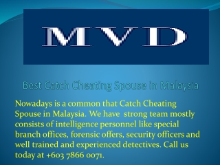 Best Catch Cheating Spouse in Malaysia