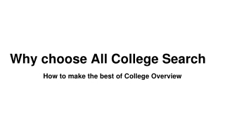 Why choose All College Search