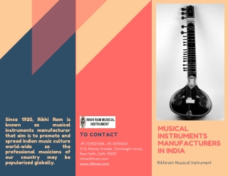 One of The Best Musical Instruments Manufacturers in India