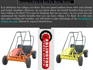 Go Karts in Dallas for Sale - Arlington Power Sports