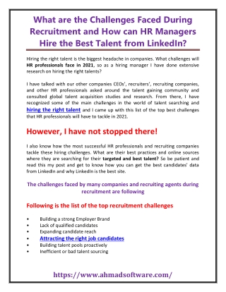HR managers can hire the best talent from LinkedIn - LinkedIn Scraper