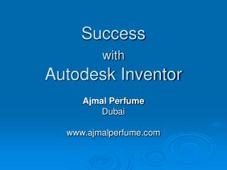 Success with Autodesk Inventor