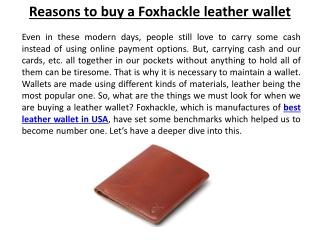 Best Leather Wallet in USA