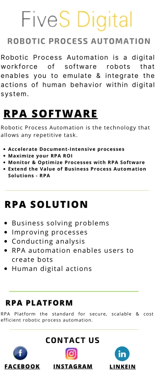 RPA Software | Robotic Process Automation - FiveSdigital