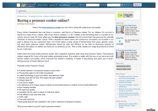 Buying a pressure cooker online