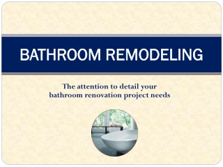 Bathroom Remodeling