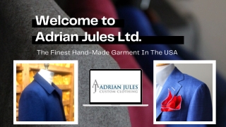 Private Label Garments | Adrian Jules Ltd | Hand Tailored Suits