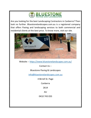 Top Landscaping Contractors Canberra | Bluestone Landscapes