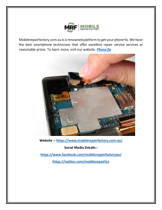 Phone Fix | Mobilerepairfactory.com.au
