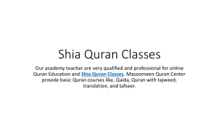 Shia Quran Classes