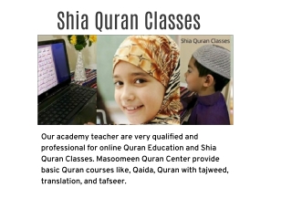 Shia Quran Classes