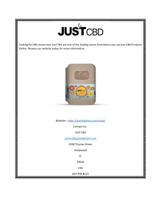 CBD Shop | Justcbdstore.com