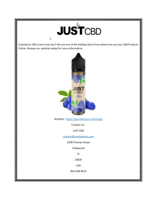 CBD Products | Justcbdstore.com