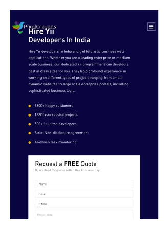 Hire Yii Developers In India