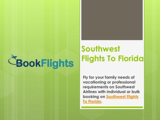 Southwest Flights To Florida
