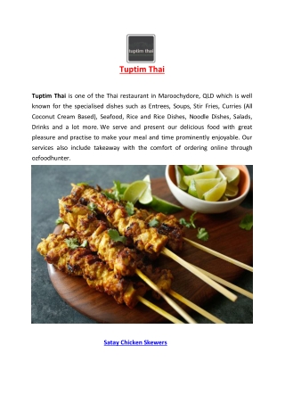 5% Off - Tuptim Thai - Takeaway Maroochydore, Qld