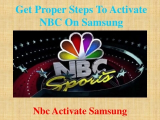 Get Proper Steps To Activate NBC On Samsung