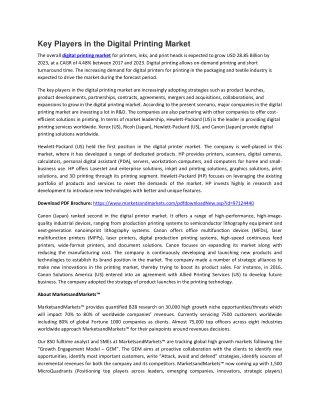 Digital Printing Market | Industry Analysis and Market Forecast to 2023 | MarketsandMarkets