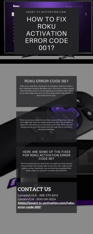 How to Fix Roku Error Code 001-Quick Guide