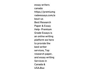 essay writers canada