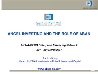 ANGEL INVESTING AND THE ROLE OF ABAN