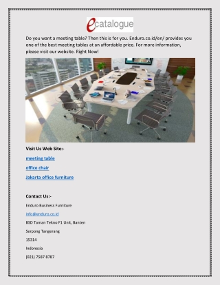 Meeting table | Enduro.co.id