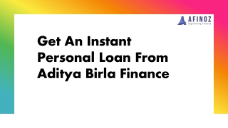 How to Get an Instant Personal Loan from Aditya Birla Finance?