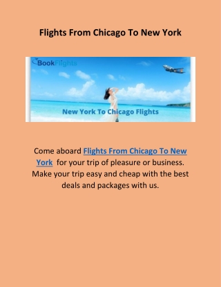 Flights From Chicago To New York