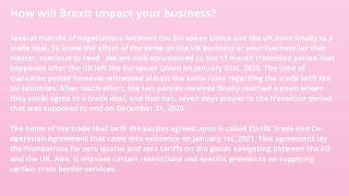 How will Brexit impact your business?
