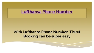 Lufthansa Phone Number