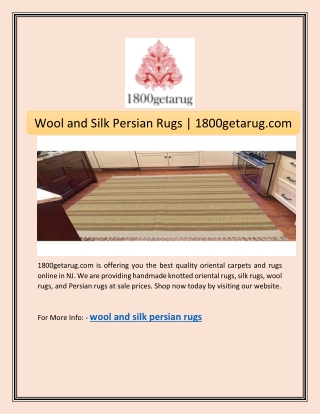 Wool and Silk Persian Rugs | 1800getarug.com