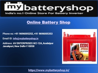 Online Batteries Shop