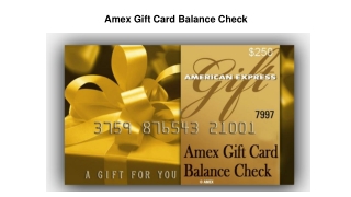 Amex Gift Card Balance Check Online 