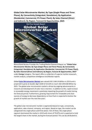 Global Solar Microinverter Market Research Report Forecast 2025