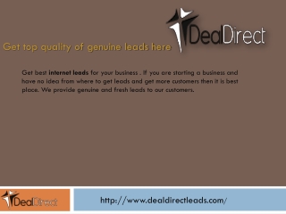 Get top quality genuine leads here