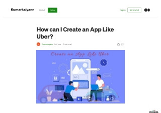 How can I Create an App Like Uber