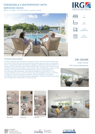 Periwinkle II Waterfront with Serviced Dock