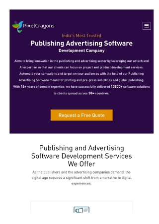 India's Most Trusted Publishing Advertising Software Development Company