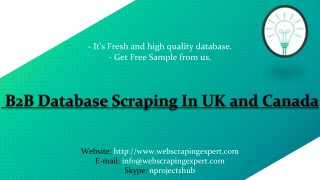 B2B Database Scraping In UK and Canada