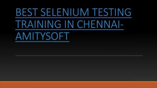 -AMITYSOFT SELENIUM TESTING TRAINING IN CHENNAI