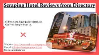 Scraping Hotel Reviews from Directory