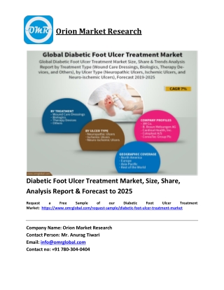 Diabetic Foot Ulcer Treatment Market Trends, Size, Competitive Analysis and Forecast 2019-2025