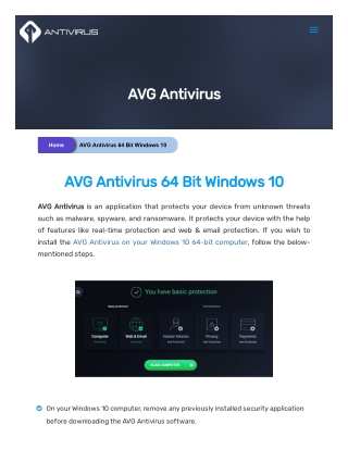 Installing AVG AntiVirus - Instant Guide