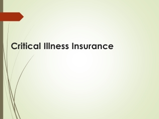 Critical Illness Insurance
